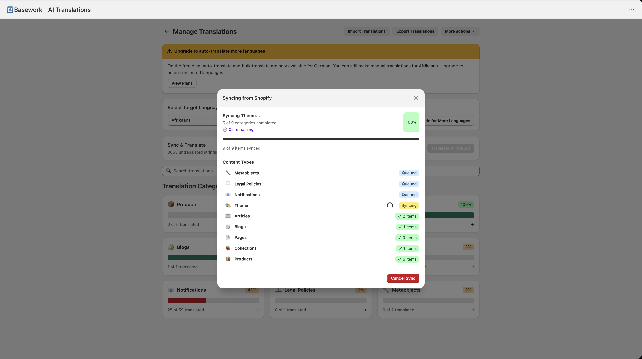 Auto-Sync from Shopify